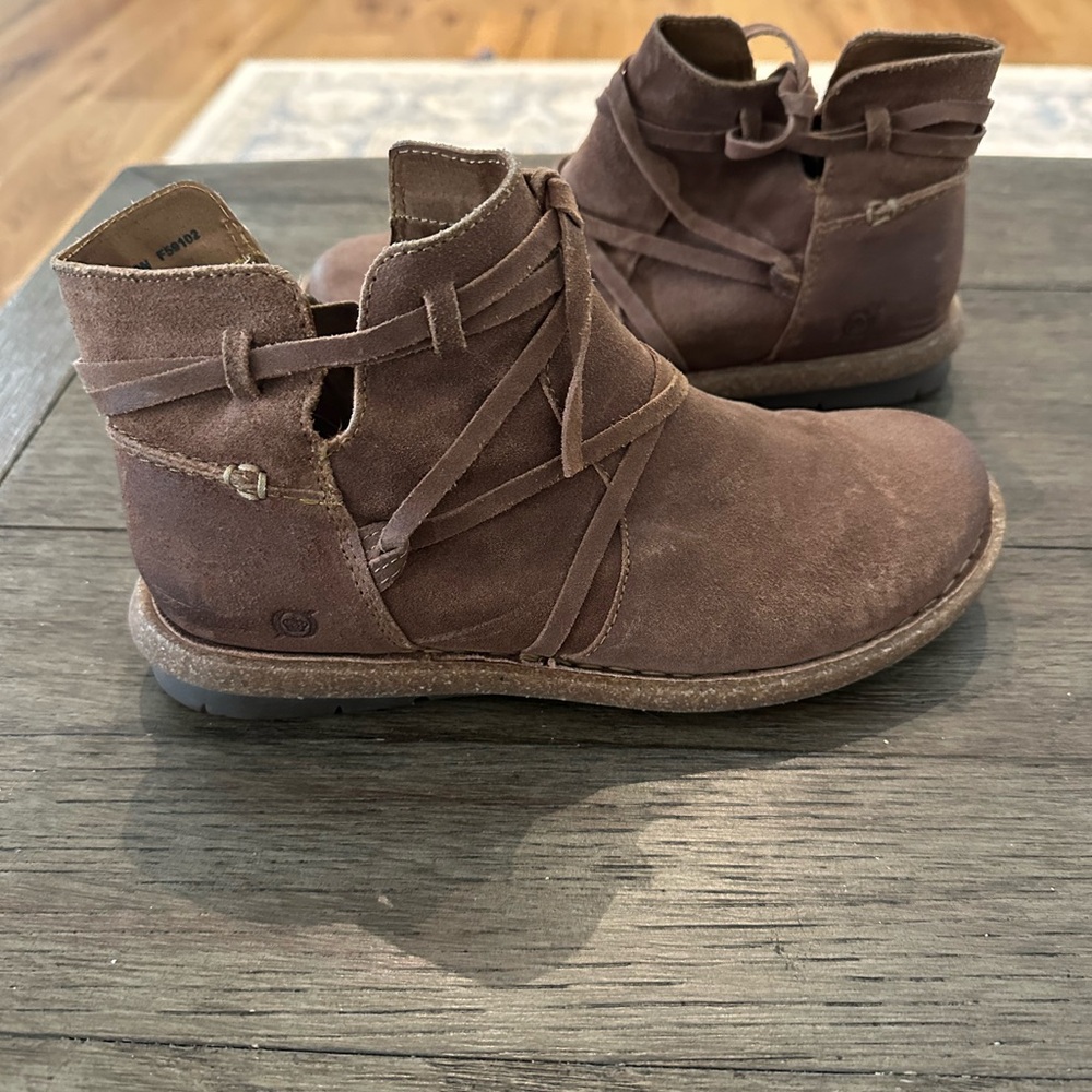 Born Brown Suede Ankle Boots